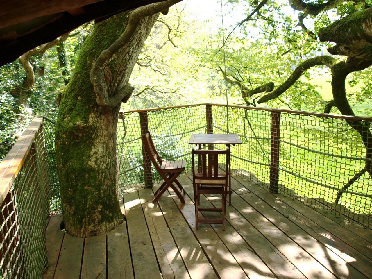 La terrasse de la cabane